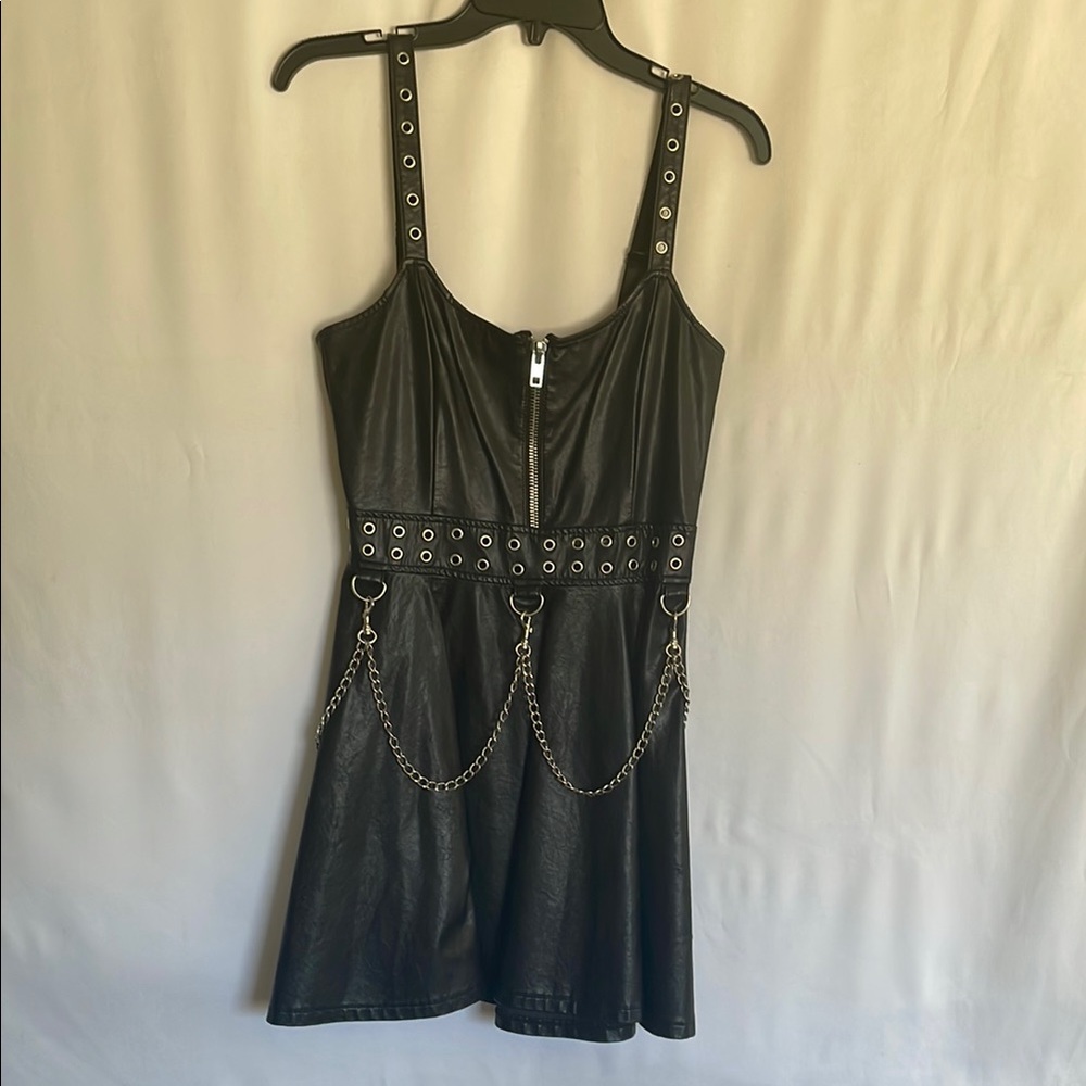 Black Chain-Embellished Dress